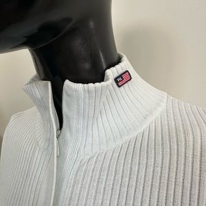 Ralph Lauren very light blue zip turtle neck